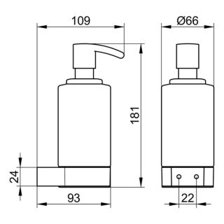 Дозатор для жидкого мыла Keuco Plan  14957179000 хром